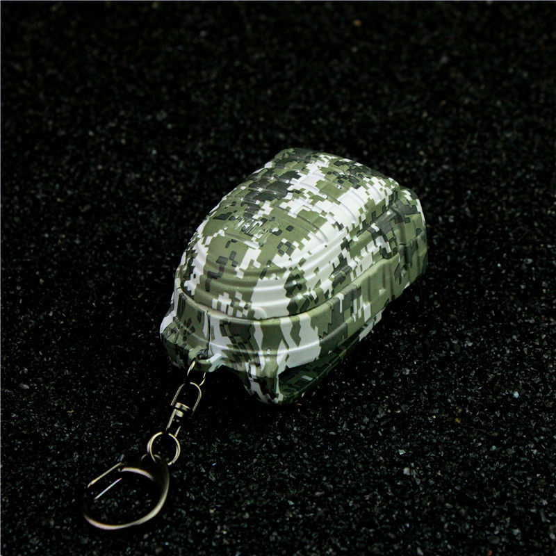 绝地求生钥匙扣和平精英绝地求生三级头盔迷彩背包钥匙扣金属模型合金吃鸡钥匙扣