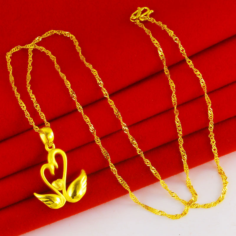 正品女士9999足金凤凰孔雀开屏坠子 千影珠宝颈饰