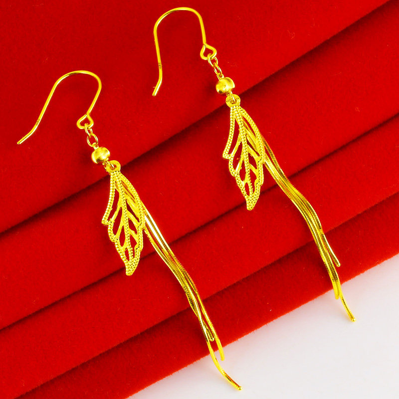 正品9999足金女款流苏新款耳环 千影珠宝耳饰