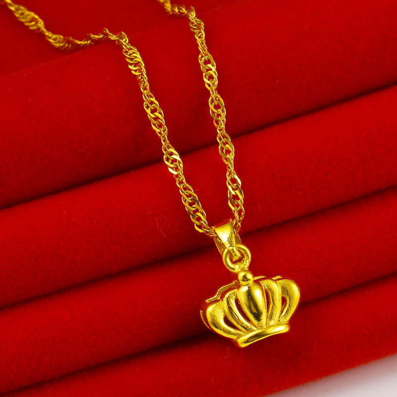 正品999足金皇冠女王帽子女款坠子 千影珠宝颈饰