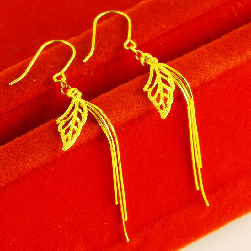 正品9999足金女款流苏新款耳环 千影珠宝耳饰