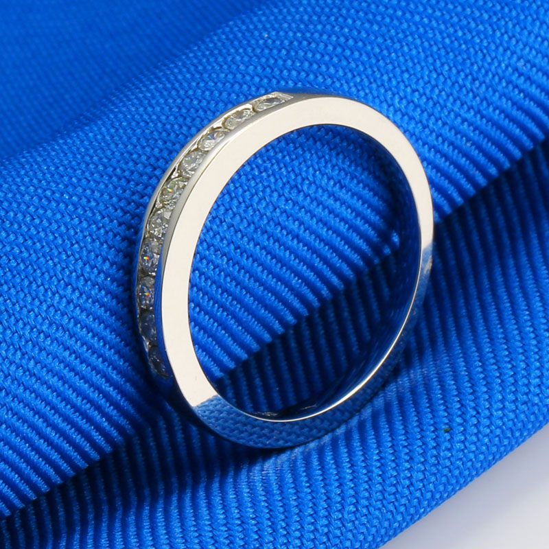 千影男女款食排戒au750白金钻戒 千影珠宝手饰