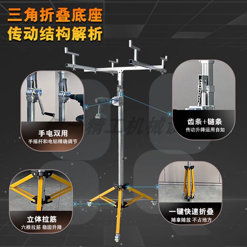 空调安装新式工具专用神器风管移动式天花机升降器多功能便携式型 - 图2