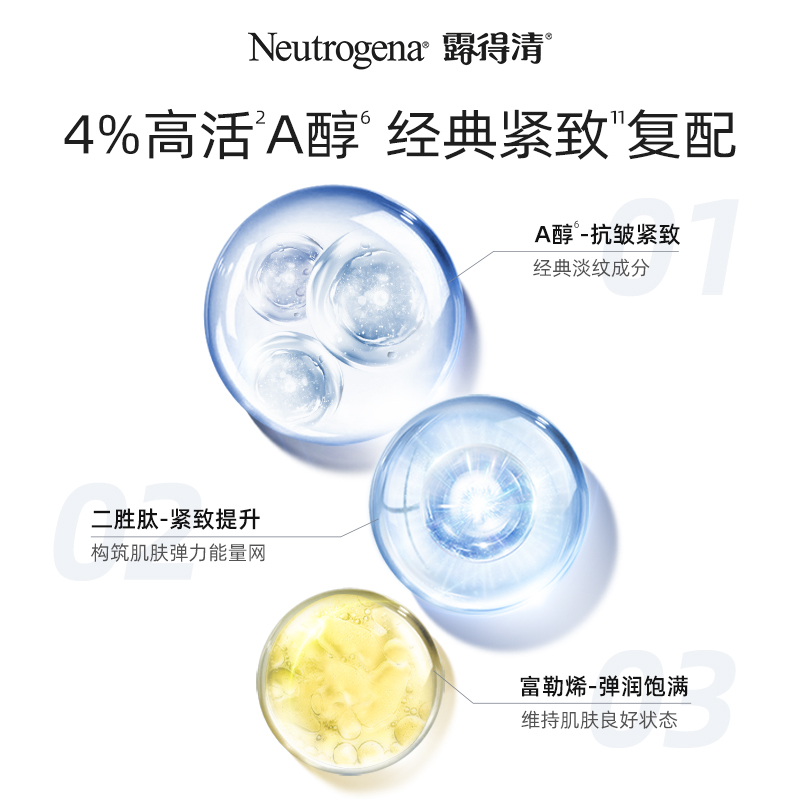 露得清a醇精华液视黄醇乳液弹润抗皱提拉紧致肌肤淡化细纹