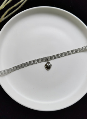 choker欧美ins金属桃心颈链项圈