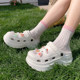 Heightening Crocs Women's 2026 New Summer Home Outdoor Seaside Beach Anti-Slip Anti-odor Fashion Sandals and Slippers Versatile