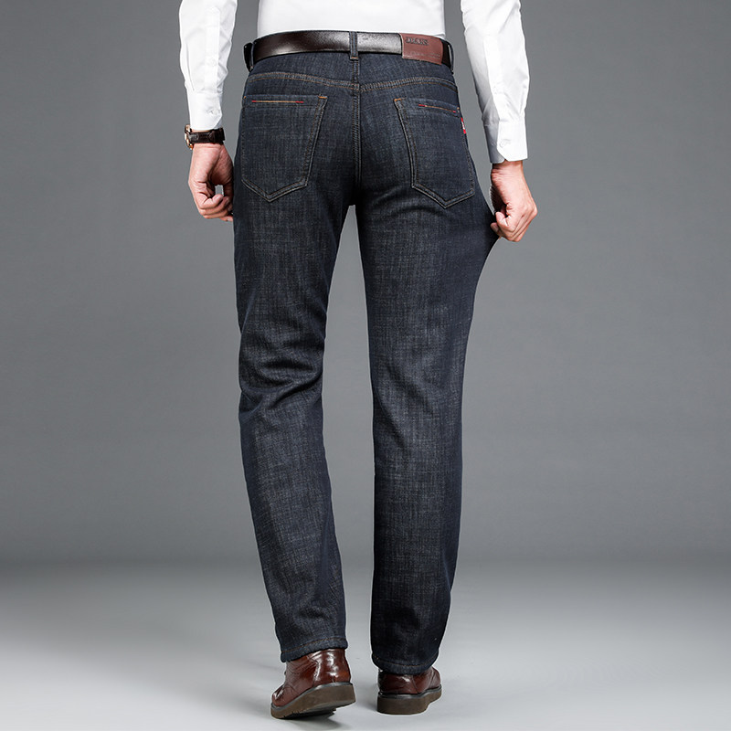 羊羔绒男加绒加厚中年牛仔裤 恒昌牛仔裤