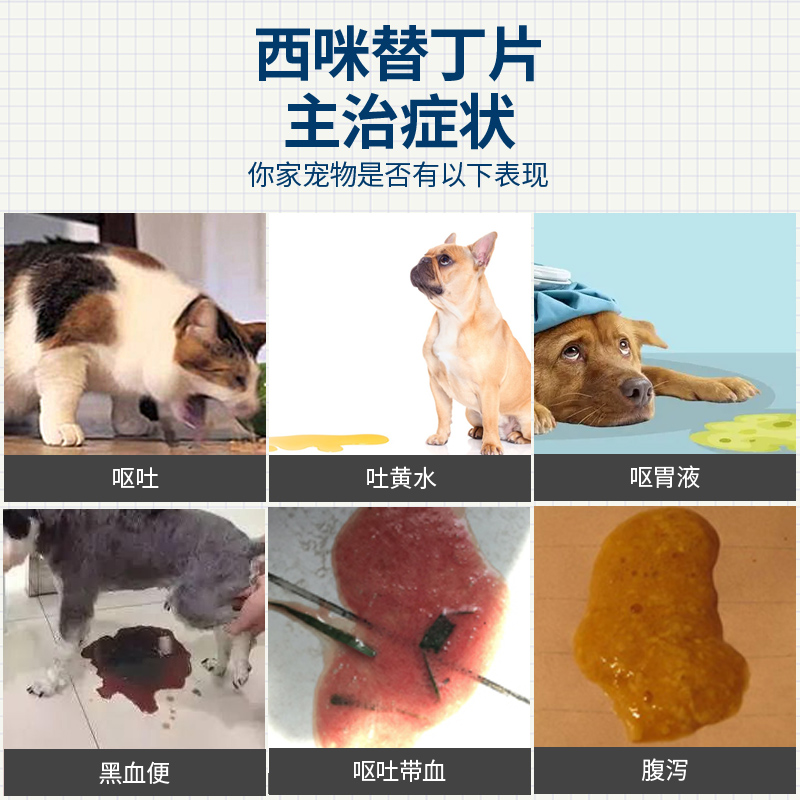 爱纳它西咪替丁片狗狗猫咪吐黄水呕吐吐白沫止吐药胃炎药止呕药