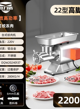 台式肉铺食堂用电动不锈钢灌肠碎