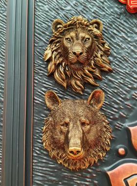 欧美家居仿真动物头酒吧咖啡厅会所写实兽头壁挂装饰品厂家