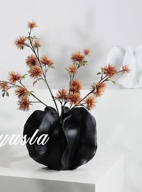 意式简约客厅样板间餐厅吧台柜客厅茶几插干花瓶花器摆件软装饰品