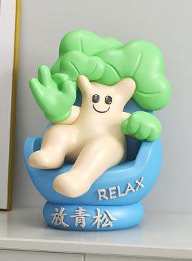放青松情绪稳定可爱电视柜酒柜小摆件办公桌面解压装饰品