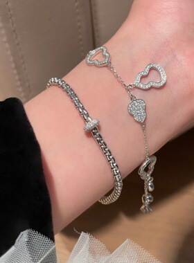 S925纯银中古葡萄藤手链女轻奢高级感复古小众设计手环百搭饰品