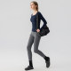 New Liya long-sleeved new fake two-piece sports and fitness clothes
