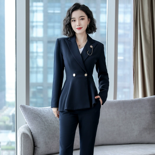 Модный комплект, пиджак классического кроя для работы, для салонов красоты, в стиле Шанель