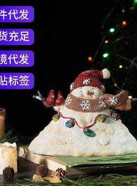 圣诞节装饰雪人模型雕塑圣诞客厅玄关树脂工艺品摆件