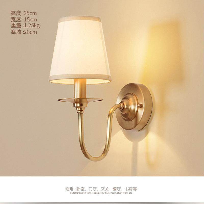 美式简约壁灯现代大气别墅电视背景墙客厅全铜壁灯家用酒店过道灯,淘宝优惠券,粉丝福利购,淘宝优惠卷