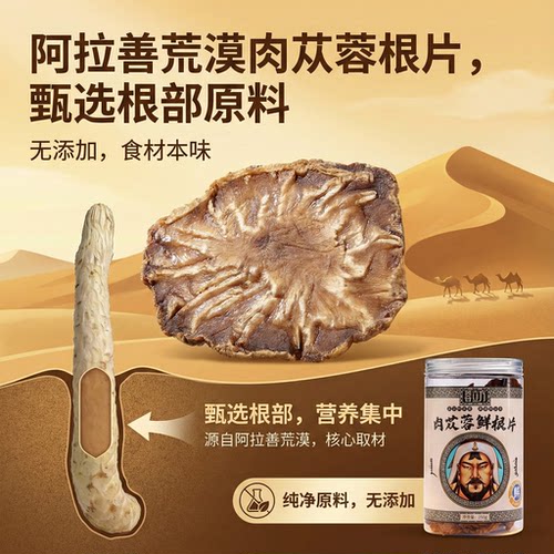 【营养更高】蓉立方肉苁蓉鲜根片 6年生以上高含量阿拉善肉苁蓉片 - 图0
