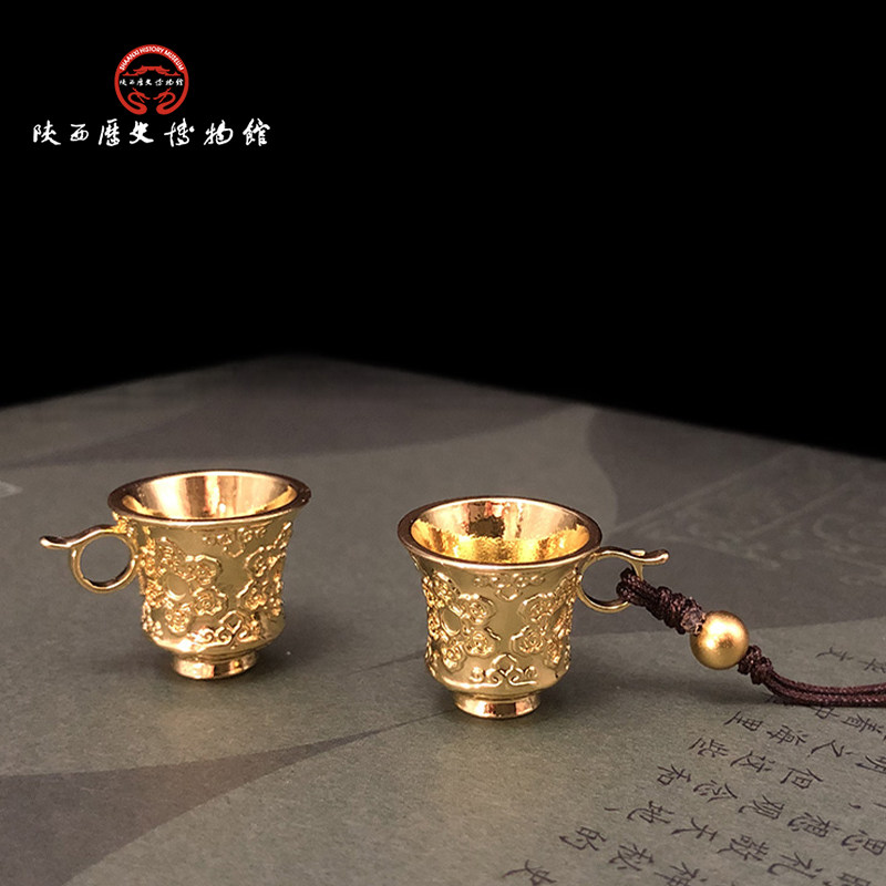 陕西历史博物馆文创手机挂坠黄铜挂件博物馆国宝挂饰旅游纪念礼物