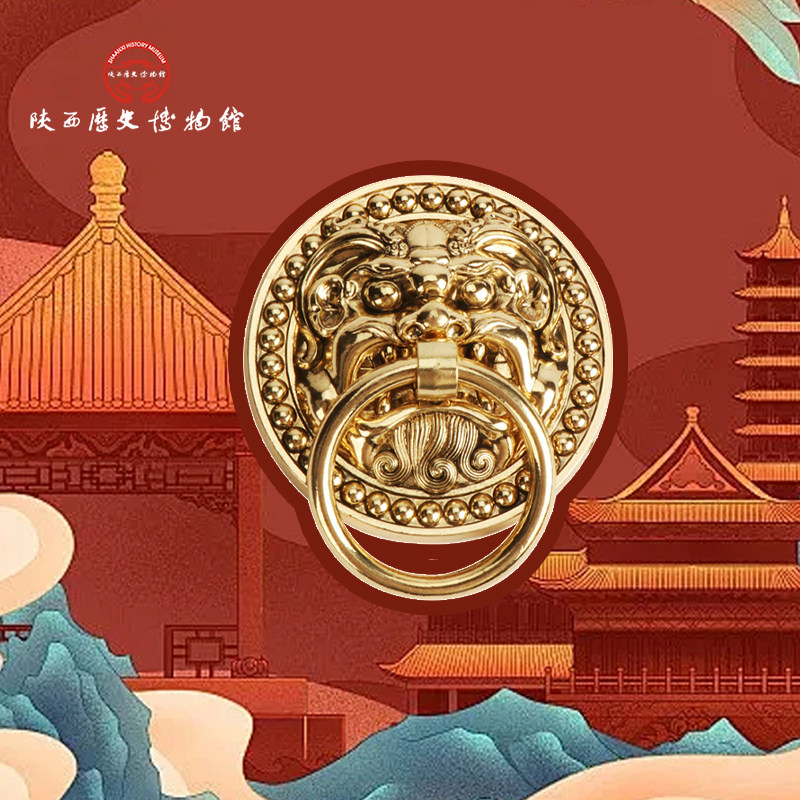 陕西历史博物馆门铺首冰箱贴文创磁贴西安旅游纪念品收藏伴手礼