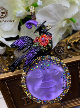 KirksFolly乌鸦月亮吊坠项链