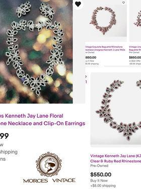 KJL热带雨林水晶超重工项链耳夹