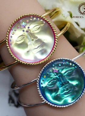 Kirks Folly水波纹月亮面半月海景月亮糖果彩色手镯