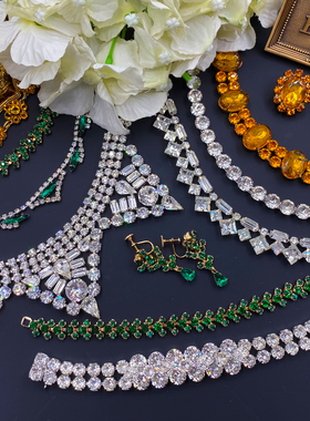 Vintage古董首饰奥地利水晶项链