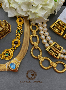 vintage古董首饰项链水钻