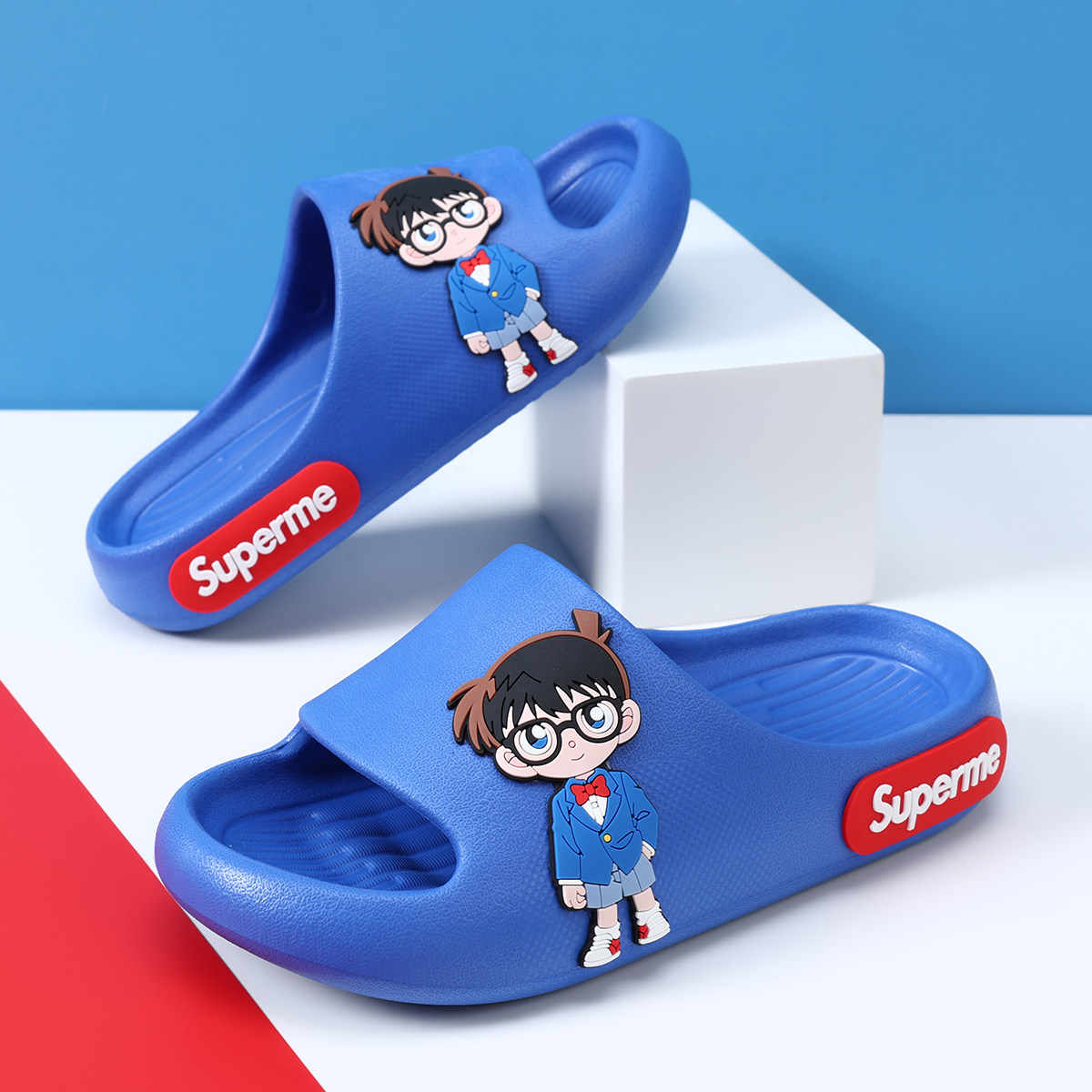 柯南儿童拖鞋2026新款男童凉拖鞋防滑女童宝宝居家软底室内夏卡通,淘宝优惠券,粉丝福利购,淘宝优惠卷