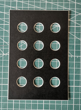 古钱币铜钱画框装裱diy 圆形卡纸定制 圆形开孔卡槽纸45度斜切