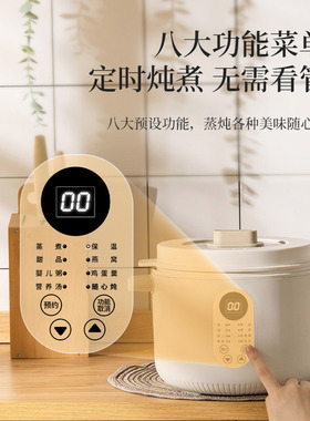 志高小型陶瓷电炖锅宝宝煮粥专用