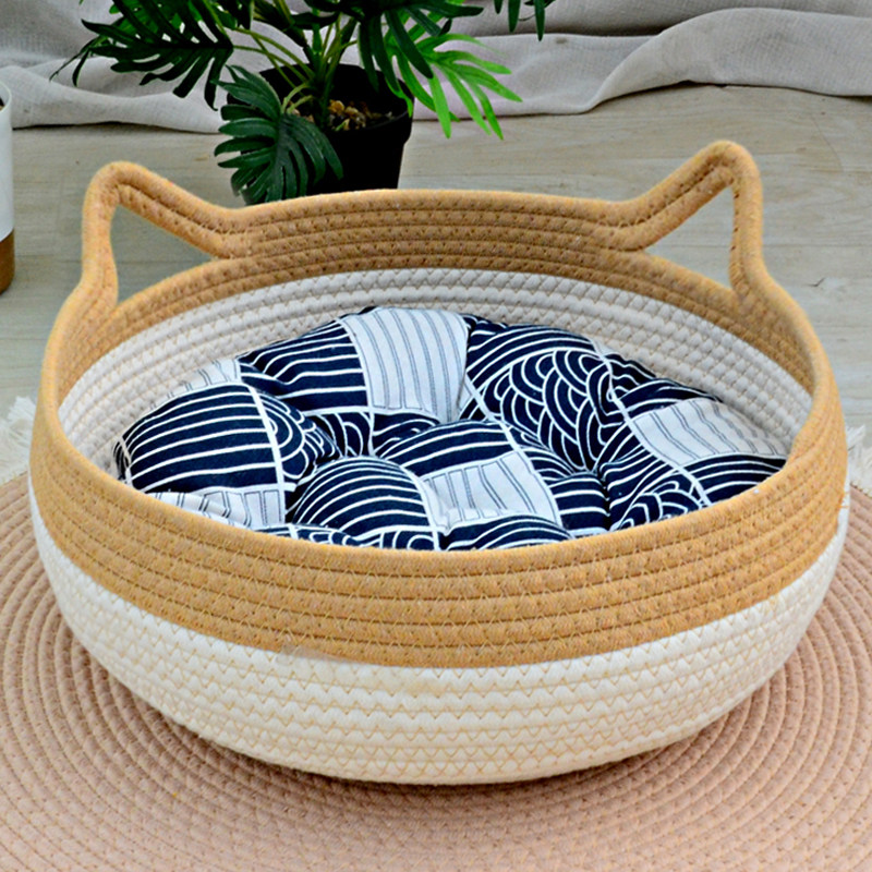 超级大猫窝四季通用猫抓板一体耐抓垫子网红藤编冬天安全感猫咪窝,淘宝优惠券,粉丝福利购,淘宝优惠卷