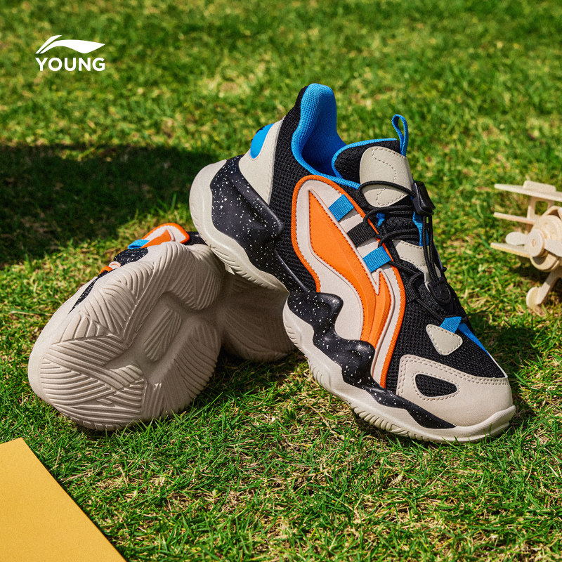 李宁童鞋男大童圆头青少年休闲鞋 liningkids运动鞋