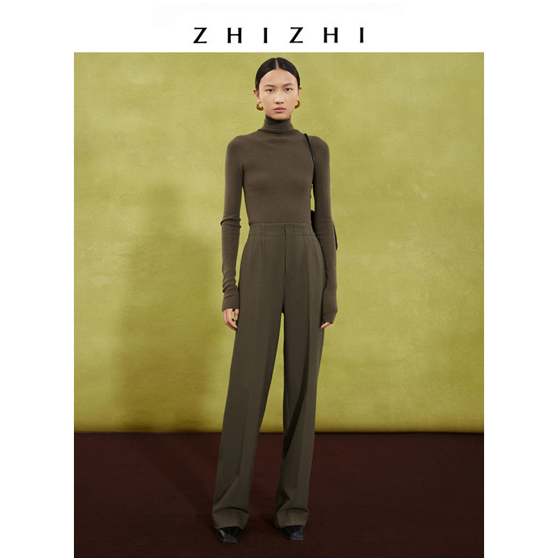 zhizhi致知醉思阔腿裤2021_休闲裤 致知服饰休闲裤