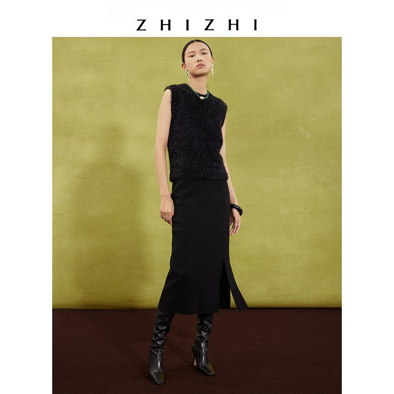 zhizhi致知一雨金针织2021半身裙 致知服饰半身裙