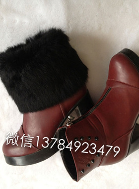 真兔毛腿套靴套袜套百搭保暖