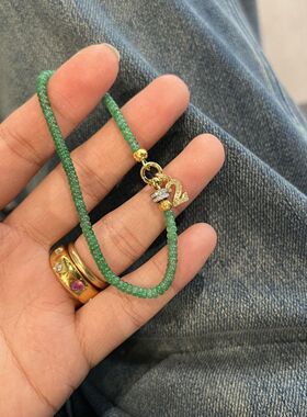 新中式冰绿色算盘珠手串国风钰髓小米珠手链显白显气质复古手饰品