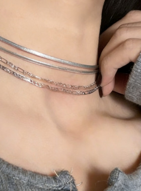 欧美小众设计ins风肯豆同款链条项链可叠戴个性穿搭必入跨境饰品