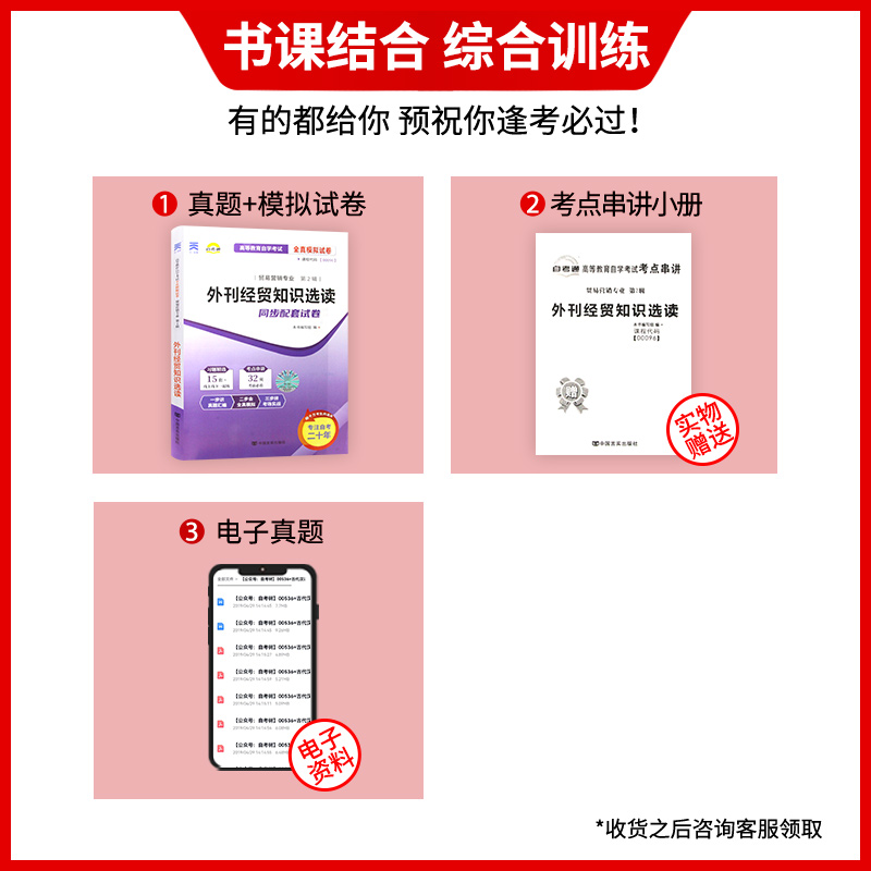 【备考24年】赠考点串讲小抄掌中宝小册子现货全新正版 00096 0096外刊经贸知识选读自考通试卷 附自学考试历年真题 朗朗图书 - 图0