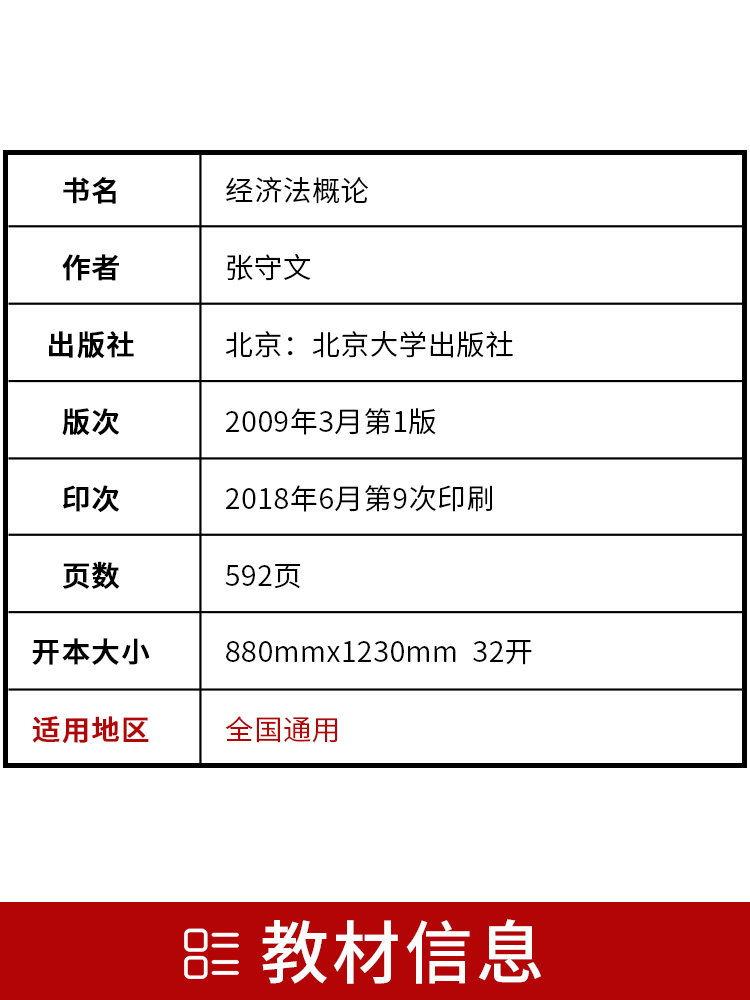 备战2024自考教材00244 0244经济法概论2009年版张守文北京大学出版社法律专业自学考试指定书籍朗朗图书自考书店附考试大纲-图1