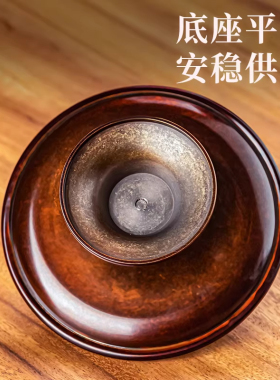 纯黄铜苏工复古佛前供奉果盘