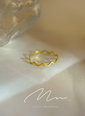 极细女14k钛钢百搭戒指小众设计