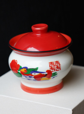 稀奇古怪创意个性怀旧痰盂陶瓷烟灰缸带盖防飞灰烟缸家用装饰摆件