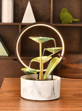 风水轮流水生财循环水摆件装饰客厅玄关景观招财乔迁新居开业礼物