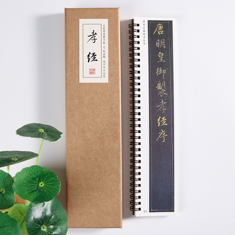 元 赵孟頫 行书 泥金《孝经 》赵孟俯孝经卷行书字帖练字成年精选入门毛笔书法临摹初学者基础 成人字卡近距离临摹字帖 纸中作乐 - 图1