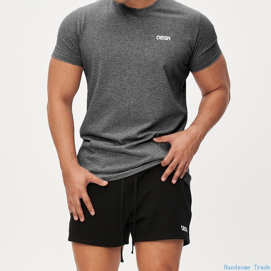 Man Gym clothes t-shirt for men fitness crossfit t shirt Tee-图1