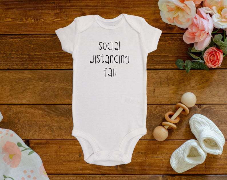 funny romper爬服quanrantine Baby Clothes Kid onesie Bodysuit - 图0