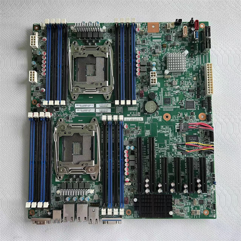 联想RD450X双路X99服务器主板2680v4支持NVME/M.2启动台式机电源-图1