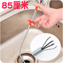 Home Sewer Dredge Cleaner Kitchen Toilet Through Sewer Cleaner Wire Spring With Catch Hook Cleaner